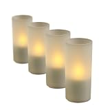 Flicker Flame Rechargeable Tealights - White (Set of Four) 31Oabaf erL. SL160