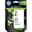HP 21/22 Ink Cartridge in Retail Packagings, Combo Pack