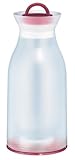 Alfi Cool Bottle 25-Ounce Carafe, Clear with Red Accents