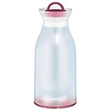 Alfi Cool Bottle 25-Ounce Carafe, Clear with Red Accents
