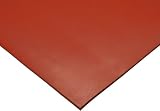 Rubber Sheet, Red, 1/16 Thick, 12 Width, 24 Length