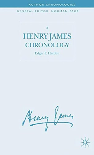 A Henry James Chronology (Author Chronologies Series)