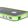 White and Green Premium Bumper Case for Apple iPhone 4 - AT&T