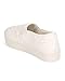 Breckelles DH58 Women Leatherette Quilted Round Toe Platform Slip On Sneaker - White