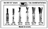 WHITESIDE 605 6 PC 1/2 SHANK INCRA ROUTER BIT SET C/O #1058 #1062 #D9-376 #D14-55 #D7-625 AND #D7-750