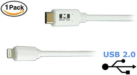 Matley Tech Apple Lightning to USB 3.1 Type C (USB-C) Cable - White 3.3ft 1M - Meets all USB Type C Specifications