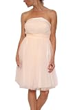 Laila Women's Strapless Tulle Party Dress in Blush