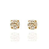 14 Kt Yellow Gold Cubic Zirconia Earrings