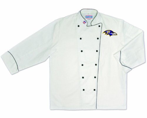 Tailgate 29 Chef NFL Baltimore Ravens Premium Chef Coat (Large)