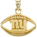 14K Gold New York Giants Football Pendant Football Nfl