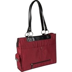 Pacific Design PD0949 Kailo Chic Notebook Carrying Tote Red Hexagon