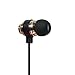 Francois et Mimi in-Ear 3.5mm Aux Hi-Fidelity Headphones Earbuds CH-13, Gold