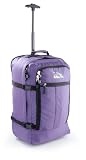 Cabin Max Flight Approved Carry on Purple Trolley Rucksack Bag 44L lightweight wheeled luggage. Great for Easyjet 55 x 45 x 25cm 