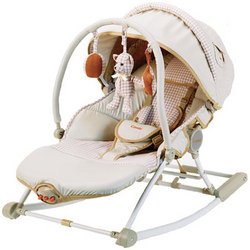Picture of COMBI USA 2006 DX Activity Rocker - Natural Gingham 9725-20 (Baby Swing)