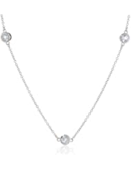 Sterling Silver Bezel-Set Gemstone "Color by Yard" Necklace