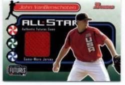 2004 Bowman Futures Game Gear Jersey Relics #FG-JV John VanBenschoten - Pittsburgh Pirates (Piece of Authentic Game Used Jersey) (Baseball Cards)