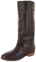DIESEL Jeans Varenne Womens Pull On Leather Mid Calf Boots Shoes Dress Heels Chocolate Brown/Black