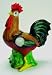 Figur Hahn 33 cm mit Bewegungsmelder