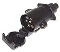 Extension Socket Black Plastic 7 Pin N Type 12V Caravan / Trailer Lighting Electics.