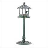 Standing Verdigris Gazebo Birdhouse Bird house Feeder by Jed Mart