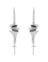 Sterling Silver Dangle Lever Back Earrings