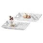 Carved Leaf Tray Set