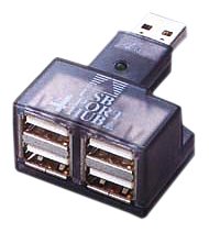 アクロス ミニUSBHUB 4ポート直付タイプ グラファイト ASB-4HBG