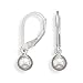 Sterling Silver Leverback Earrings 6mm Bead/Ball