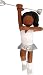 African American Female Baton Twirler Christmas Ornament