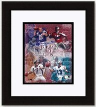 Johnny Unitas Custom Framed Autographed Baltimore Colts 8