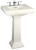 Kohler K-2238-1-96 Memoirs pedestal lavatory with single-hole faucet drilling, Biscuit