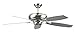 Concord Fans 52RS5ST Protruding Mount, 5 Chrome/Rosewood Blades Ceiling fan, Stainless Steel