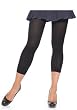 Opaque Leggings Footless Tights (Black-One Size)