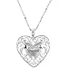 Inspirational Blessings Sterling Silver Heart of a Grandmother Necklace