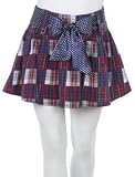 Patchwork Skater Skort With Belt