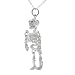 Sterling Silver Movable Skeleton Necklace