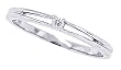 0.01ctTW Solitaire Diamond Engagement Promise Ring in 10Kt White Gold