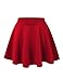 Noble U Women's Basic Solid Versatile Stretchy Swing Mini Skater Skirt
