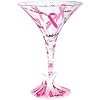 Lolita Glassware, Pink Ribbon Martini Glass