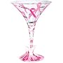 Lolita Glassware, Pink Ribbon Martini Glass