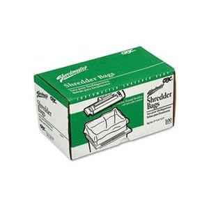 Personal Shredder Bags, 100/Roll, Clear