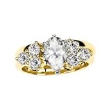 Gorgeous! Women's 14k Yellow-gold (3/4CTTW ) Moissanite Solitaire Enhancer.