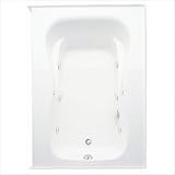 Marratta 60 Whirlpool Bath Tub in White Drain Location: Left Hand Side