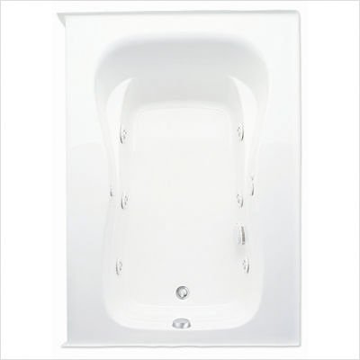 Marratta 60 Whirlpool Bath Tub in White Drain Location: Left Hand Side