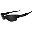 Oakley OO Flak Jacket Adult Asian Fit Polarized Designer Sunglasses w/ Free B&F Heart Sticker Bundle - Polished Black/OO Black Iridium