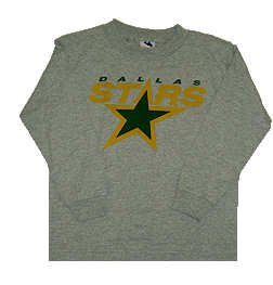 Childrens Toyshop  Sporting Goods : Dallas Stars Kids Grey Long Sleeve T-Shirt