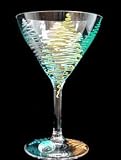 Holiday Forest Design - Hand Painted - Martini - 7.5 oz.