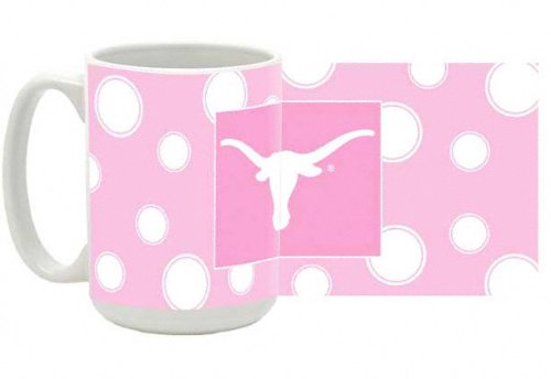 Texas Longhorns – Pink Polka Dot – Mug