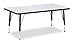 Berries 6478JCT180 Rectangle Activity Table, T-Height, 24" x 36", Gray/Black/Black