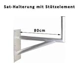 Produkt-Bild: SAT-Halterung mit St&uuml;tzelement Auslegerl&auml;nge = 80cm Auslegerh&ouml;he = 30 cm Grundplatte = 400 x 200 mm